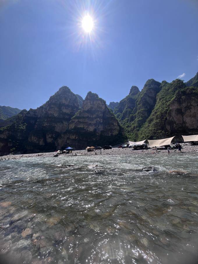 河北保定野三坡北之野戶外露營基地,漂流游船戶外燒烤玩水釣魚!